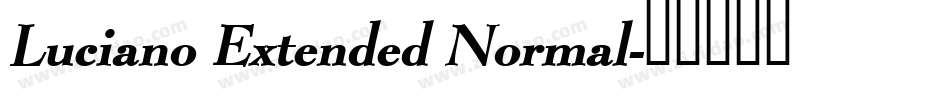 Luciano Extended Normal字体转换